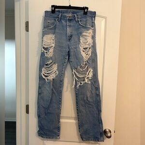 Wrangler Light Blue Distressed Jeans